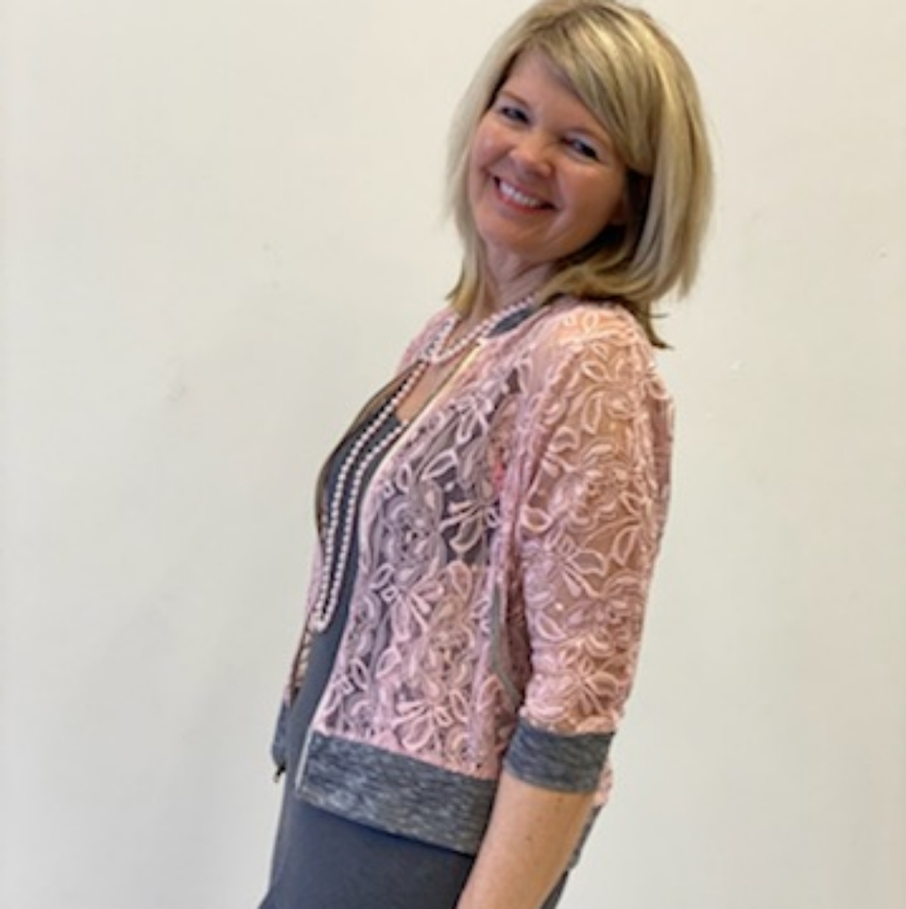 Pink lace bomber jacket